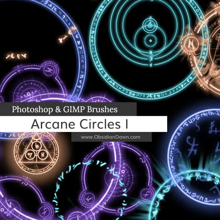 Arcane Circles and Symbols free photoshop brushes