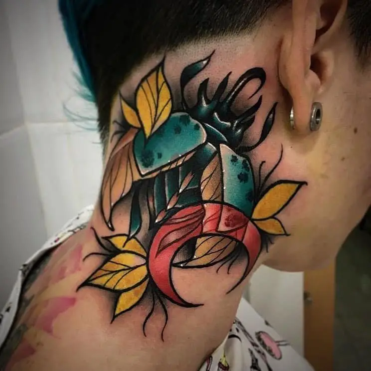 Barcelona Art Neck Tattoos For women