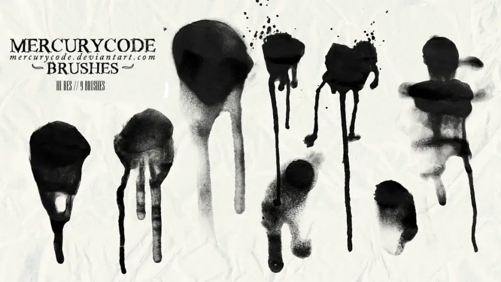 Blood Brush Set free photoshop brushes