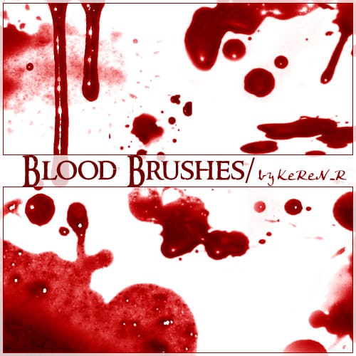 Bloody Brushes free photoshop brushes