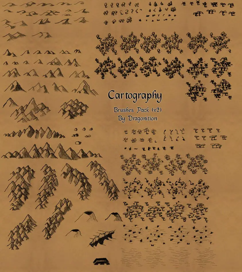 Cartography Brushes free photoshop brushes