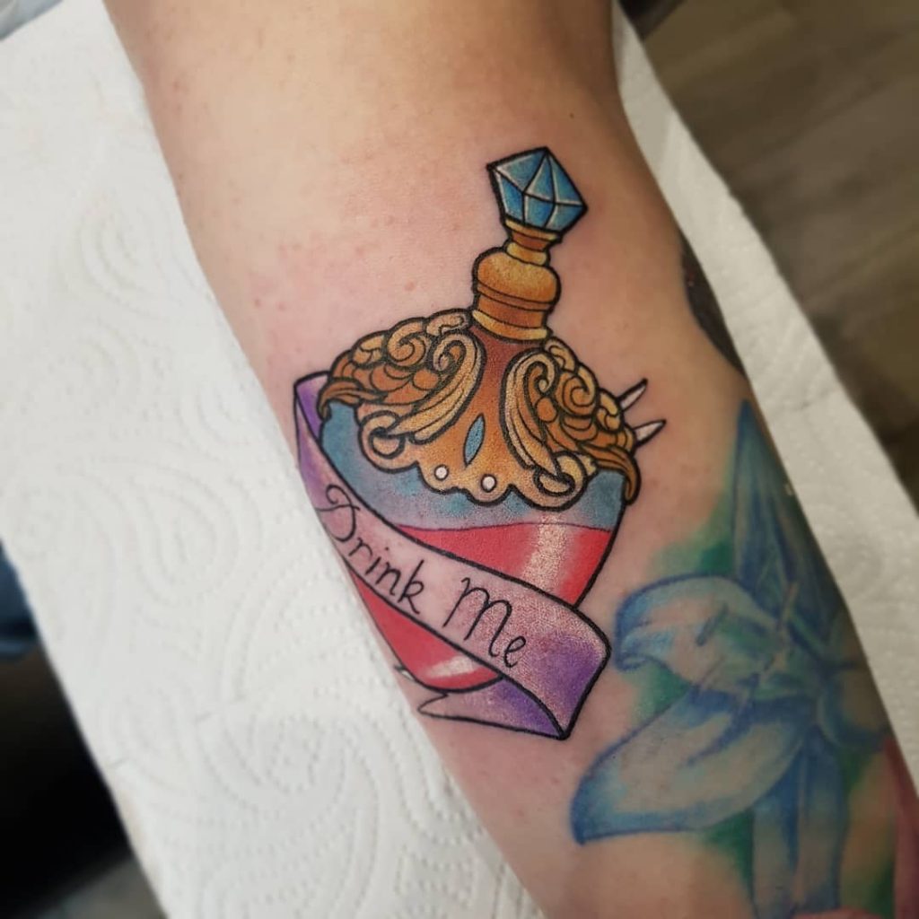 Drink Me Alice in Wonderland Tattoos