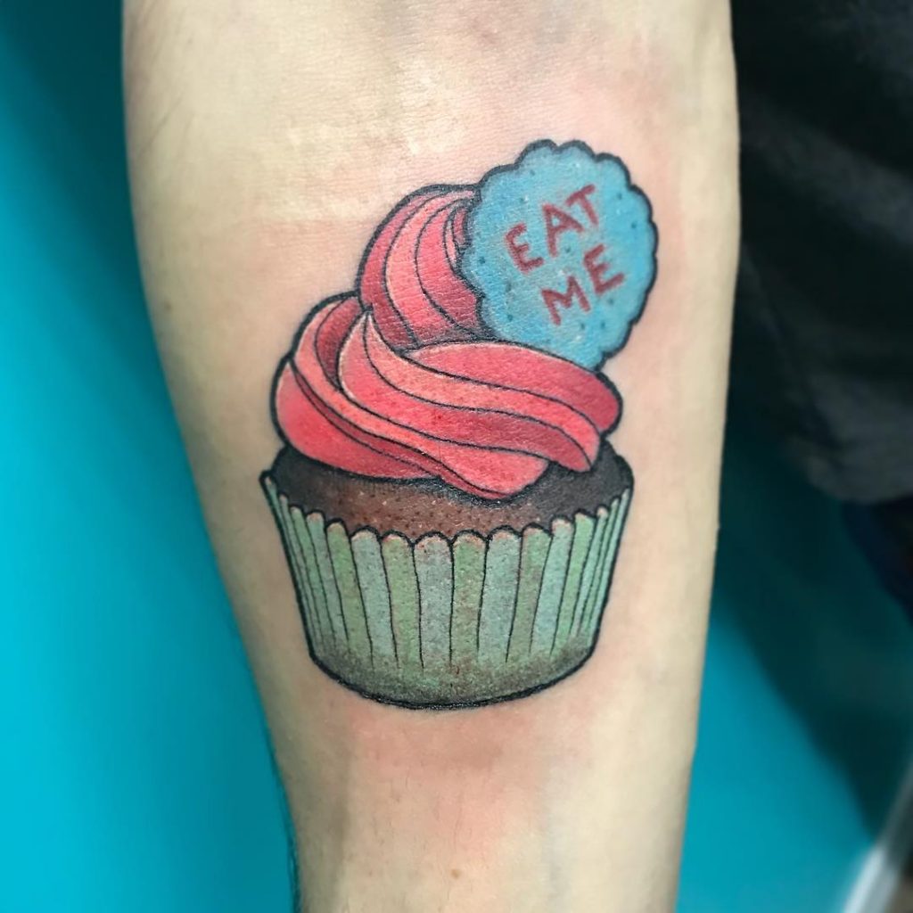 Eat Me Alice in Wonderland Tattoos