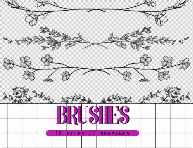 Floral Dividers Brushes free photoshop brushes