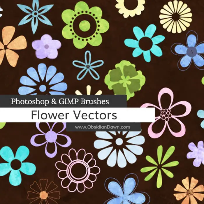 Flower Vectors Brushes free photoshop brushes