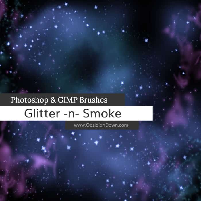 Glitter N' Smoke Brushes free photoshop brushes