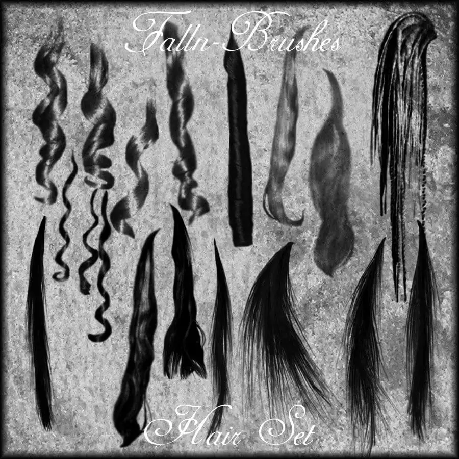 Hair Brushes free photoshop brushes