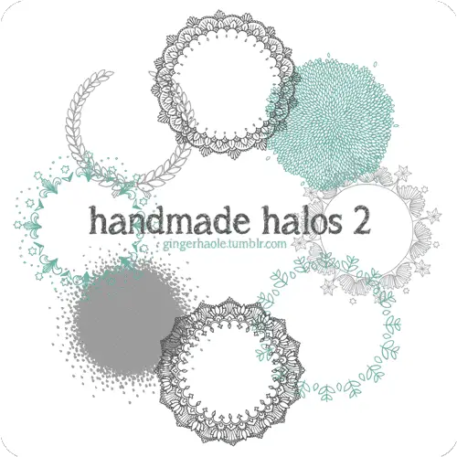 Handmade Halos Brush Set free photoshop brushes