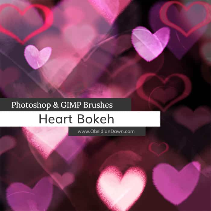 Heart Bokeh free photoshop brushes