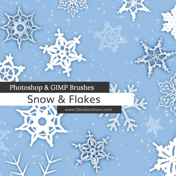 Snow & Flakes Brushes free photoshop brushes