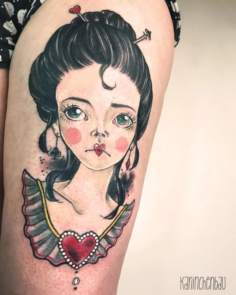 the Queen of hearts alice in wonderland tattoos